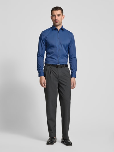 Jake*s Slim Fit Business-Hemd mit Kentkragen Jeansblau 1