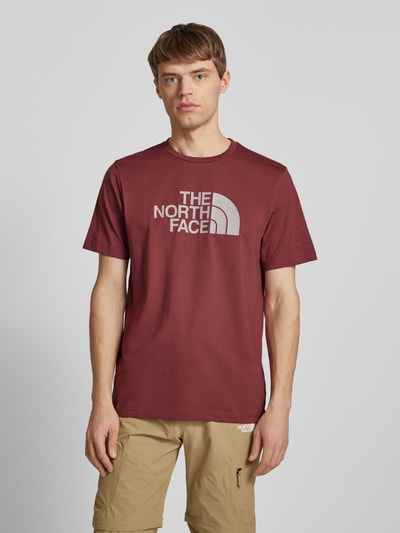 The North Face T-Shirt mit Label-Print Modell 'EASY' Bordeaux 4