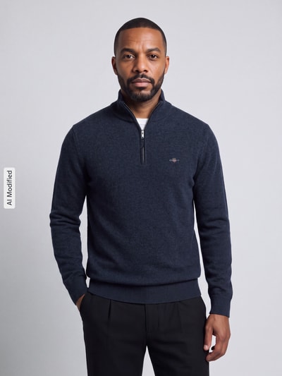 GANT Pullover aus reiner Wolle Hellblau Melange 4