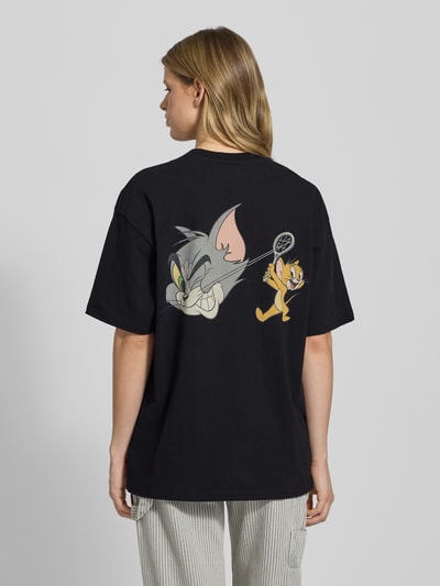 Review Oversized T-Shirt mit Motiv-Print Black 5
