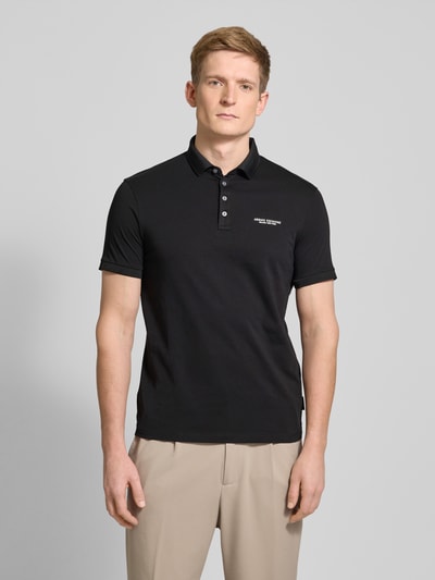 ARMANI EXCHANGE Poloshirt mit Label-Print Black 4