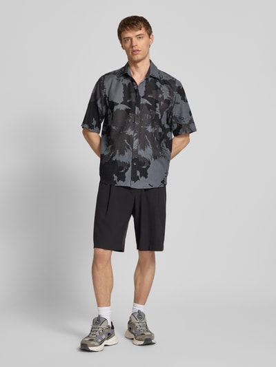 Only & Sons Koszula casualowa o kroju relaxed fit z mieszanki bawełny i lnu model ‘CAIDEN’ Czarny 1