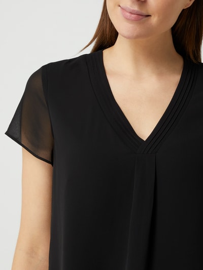 s.Oliver BLACK LABEL Blouseshirt met dubbele-laagjeslook Zwart - 3