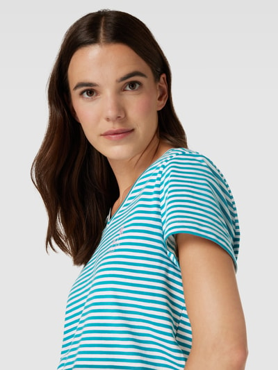 Tom Tailor T-shirt van katoen met streepmotief Offwhite - 3