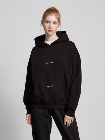 Pegador Oversized hoodie met labelprint Zwart - 4