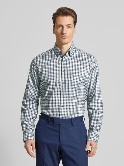 ETERNA COMFORT FIT Koszula biznesowa o kroju comfort fit z kołnierzykiem typu button down Zielony 4