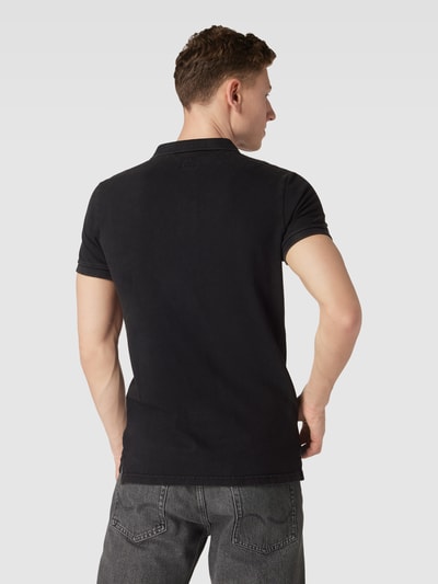 Superdry Koszulka polo z wyhaftowanym logo model ‘VINT DESTROY’ Czarny 5