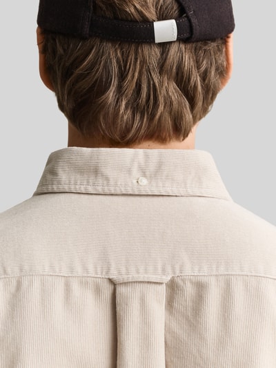 GANT Regular Fit Cordhemd mit Logo-Stitching Beige 3