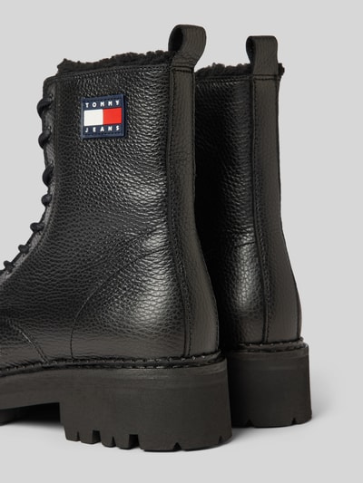 Tommy Jeans Lederboots mit Label-Badge Modell 'URBAN' Black 2