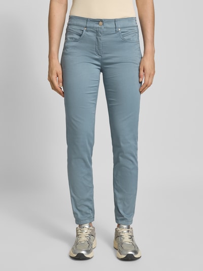 Luisa Cerano Spodnie z wpuszczanymi kieszeniami i elastycznym pasem Szaroniebieski 4