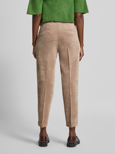Cambio Cordhose mit Bügelfalten Modell 'KRYSTAL' Taupe 5