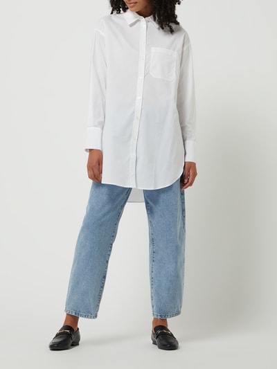 Mango Oversized Bluse aus Baumwolle Modell 'James' Weiss 1