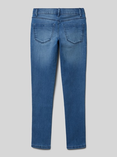 s.Oliver RED LABEL Slim Fit Jeans aus weichem Baumwoll-Mix mit Weitenregulierung innen Modell 'SURI' Blau 3