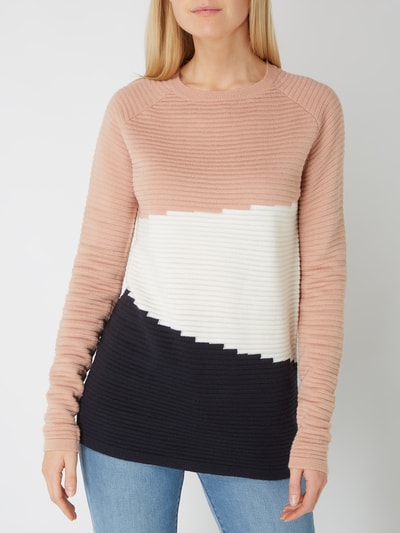 Vero Moda Pullover mit Rippenstruktur Altrosa 3