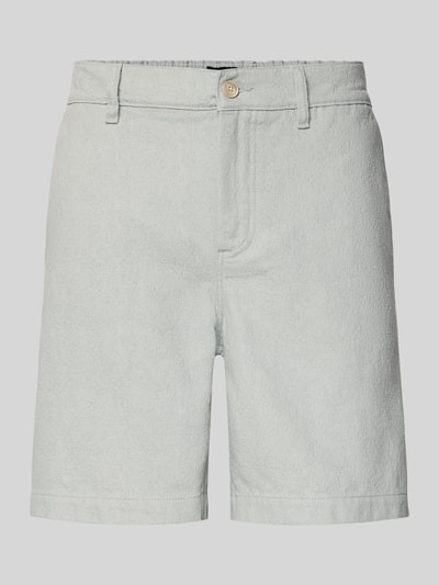 Produktfoto, Regular Fit Shorts aus Baumwoll-Mix Modell 'SANDREW' von BOSS Orange, efekt: jednolity kolor, mieszanka bawełny, splot twill, szlufki na pasek, naszywka z logo, zapięcie na guzik i zamek błyskawiczny, kieszeń z tyłu, wpuszczane kieszenie po bokach