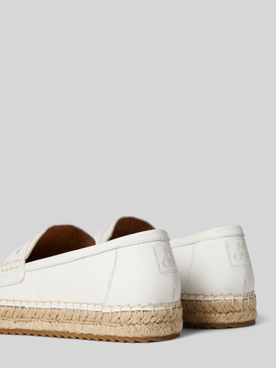 Marc O'Polo Leren espadrilles met schachtbrug, model 'Gem' Wit - 2