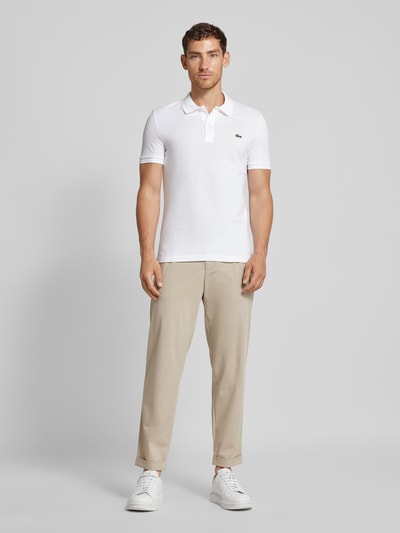 Lacoste Slim Fit Poloshirt mit Label-Badge Modell 'CORE' Weiss 1