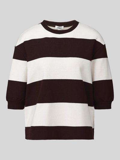 s.Oliver RED LABEL relaxed fit sweatshirt van katoenmix Donkerbruin - 2