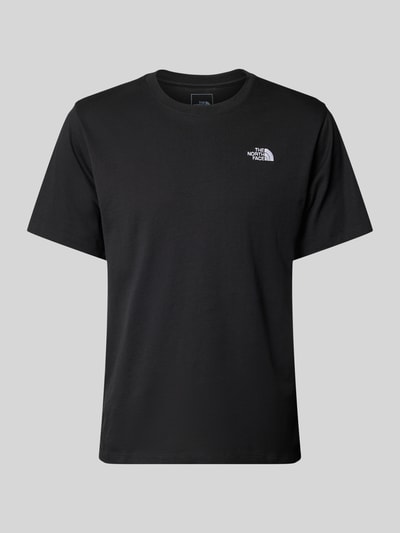 Produktfoto, schwarzes Regular Fit T-Shirt aus Baumwoll-Mix Modell 'EVOLUTION' von The North Face, Rundhalsausschnitt, Label-Detail