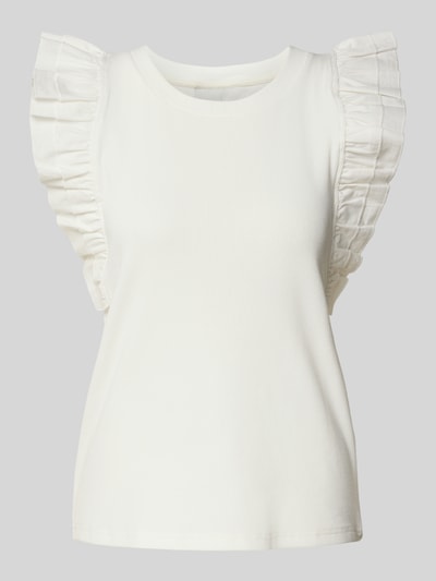 ICHI Top mit Volants Modell 'PAITYN' Offwhite 2