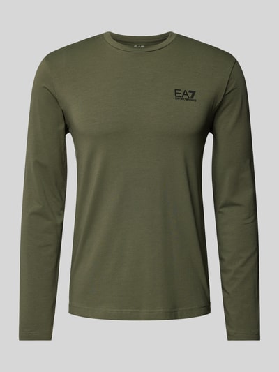 EA7 Emporio Armani Longsleeve mit Logo-Print Oliv 2