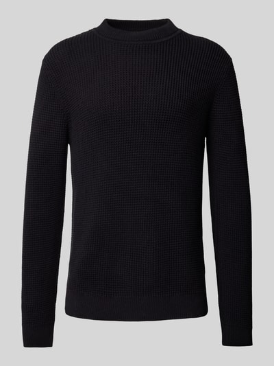 Jack & Jones Premium Gebreide pullover met ribboorden, model 'VIGGO' Zwart - 2