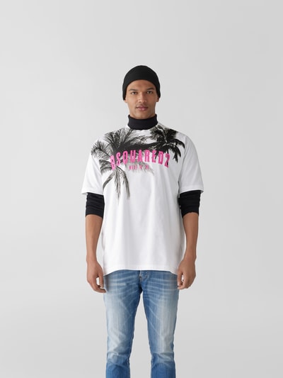 Dsquared2 T-Shirt mit Foto-Print Weiss 4