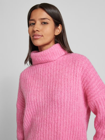 Fynch-Hatton Strickpullover mit Rollkragen Pink 3