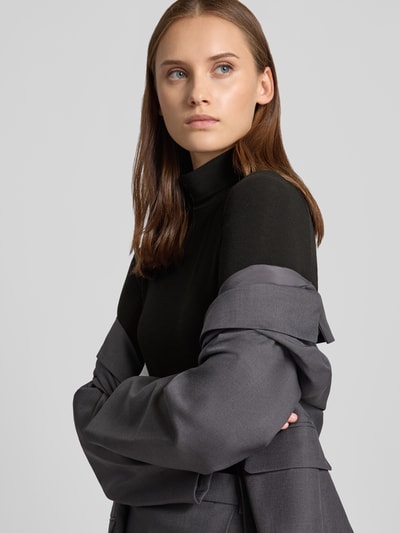 ONLY Regular Fit Langarmshirt mit Viskose-Anteil Modell 'GLAMOUR' Black 3