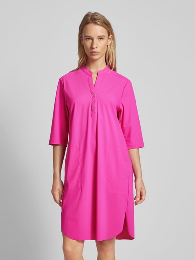 Raffaello Rossi Knielanges Kleid in unifarbenem Design Modell 'AMBRA' Pink 4