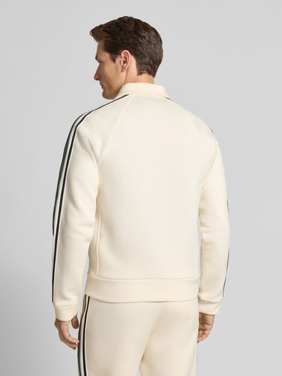 Lacoste Bluza rozpinana o kroju regular fit z mieszanki bawełny Złamany biały 5