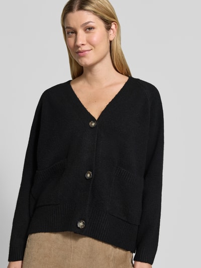 VERO MODA oversized gebreid jack met wol model 'BOOM' Zwart - 3