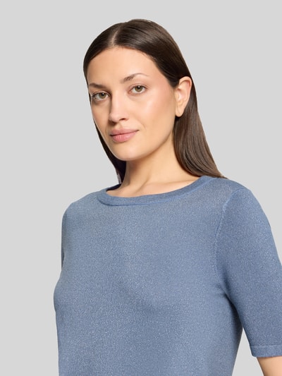 Betty Barclay sweter w kroju regular fit z mieszanki wiskozy model 'LT JULI' Szaroniebieski 3