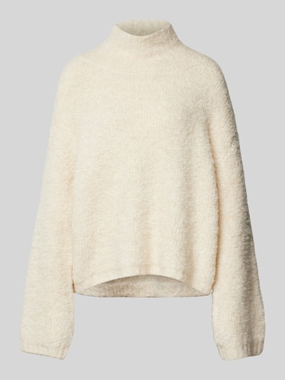 Gina Tricot Oversized gebreide pullover met opstaande kraag Beige - 2