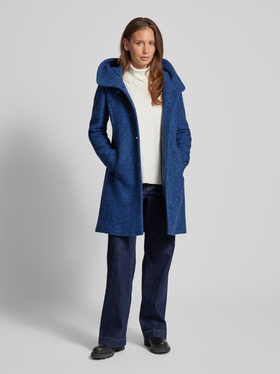 Milo Coats Lange jas met opstaande kraag, model 'Stella Blauw - 1