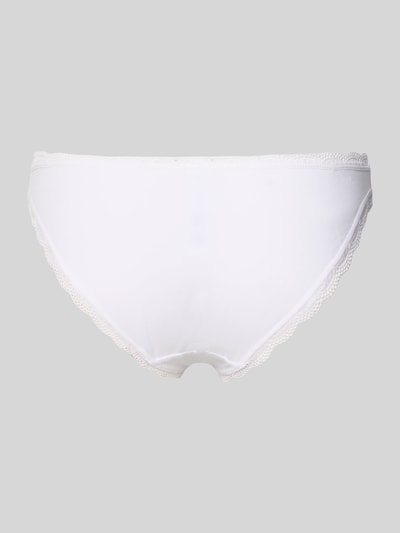 Produktfoto, Slip mit Schleifen-Detail im 3er-Pack von DORINA, białe figi z mieszanki bawełny i elastanu, obszycie koronką, krój dopasowany