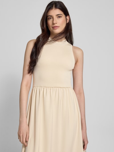 Gestuz Maxikleid mit Turtleneck Modell 'sama' Beige 3
