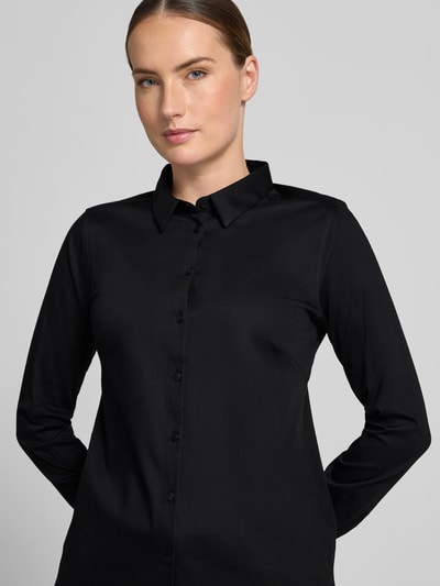 MOS MOSH Bluzka koszulowa z sportowymi mankietami model 'Tina' Czarny 3