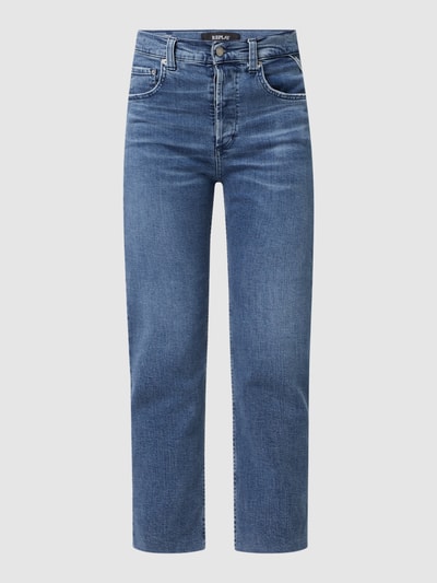 Replay Straight Fit High Rise Jeans mit Stretch-Anteil Modell 'Maijke' Blau 2