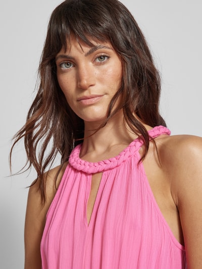 Vila Sukienka mini z wiązaniem na szyi model ‘VIMESA’ Różowy 3