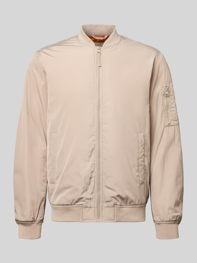 Produktfoto, Regular Fit Blouson mit College-Kragen Modell 'JOSHUA' von Only & Sons in Optik: Unifarben, Reißverschluss, gerippte Abschlüsse, seitliche Eingrifftaschen, Ärmeltasche