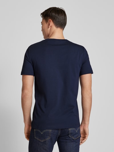 Gant T-shirt met labelprint Marineblauw - 5