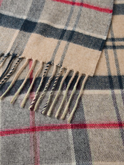 Barbour Schal mit Woll-Anteil Modell 'YAXLEY' Beige 2