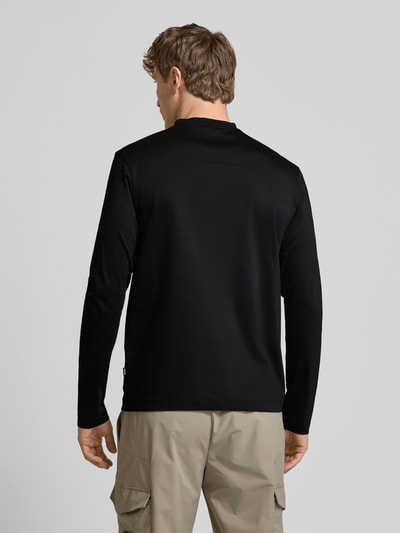 BOSS Longsleeve mit Logo-Stitching Modell 'Talley' Black 5