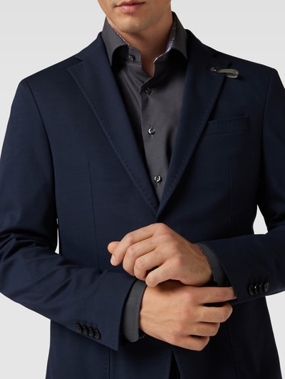 Baldessarini Slim Fit 2-Knopfsakko mit Anstecknadel Modell 'Seba' Marine 3