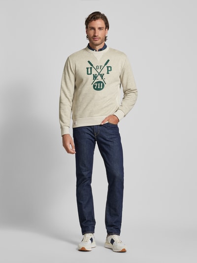 Polo Ralph Lauren Sweatshirt mit Label-Print Hellgrau 1