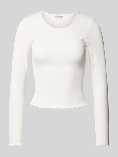 Tommy Jeans Shirt met lange mouwen en strikdetail Offwhite - 1