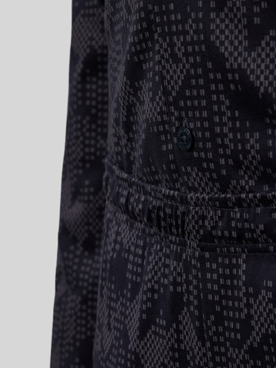 Schiesser Pyjama met structuurmotief Antraciet - 2