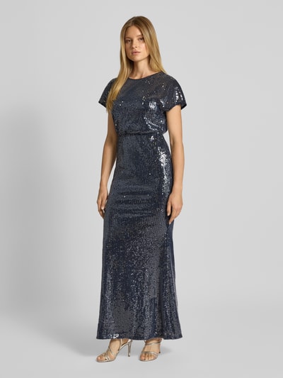 Christian Berg Cocktail Regular Fit Abendkleid mit Allover-Pailettenbesatz Marine Melange 4