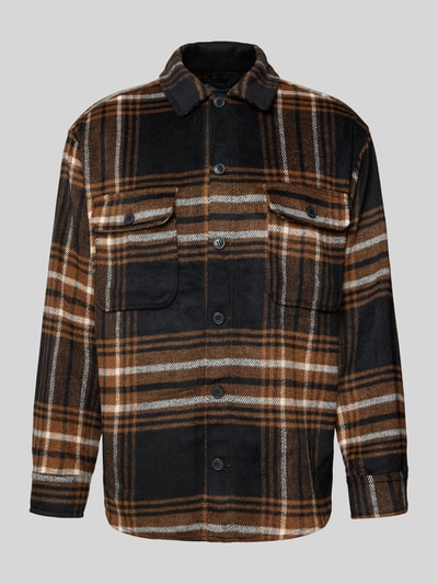 Jack & Jones Regular Fit Hemdjacke mit Brusttaschen Modell 'BRADLEY' Hellbraun Melange 2